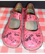 DESIGNER ALEGRIA BARBIE THEME PINK AND BLACK CLOGS WOMENS SHOES SIZE 7 - $32.51 CAD
