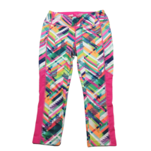 Avia Yoga Pants Capri Leggings XS Multicolored Geometric Mesh Inserts St... - $26.73