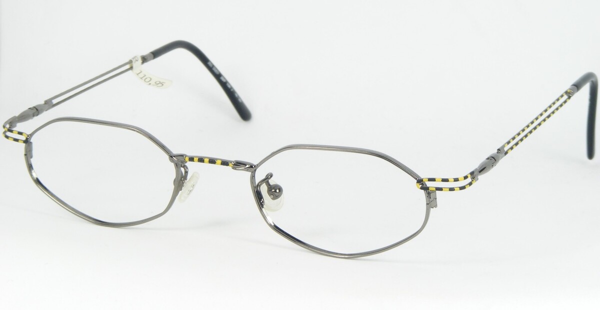 NA UND? MARION RAMM 26/F 106 J SILVER /BLACK YELLOW EYEGLASSES 46-20-135... - $53.51