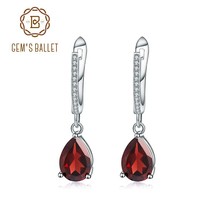 S ballet 4 31ct natural red garnet drop earrings solid 925 sterling silver fine jewelry thumb200
