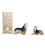 Vintage Lot of 2 Miniature Walrus Figurines Bone China Japan 1&quot; - 1.25&quot; - $12.30