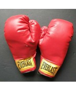Everlast Boxing Gloves  Red w/ Yellow Label 14 oz Damaged - £13.43 GBP