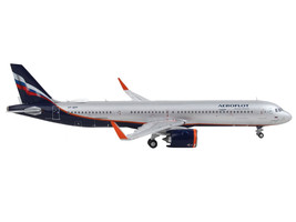 Airbus A321neo Commercial Aircraft Aeroflot Silver Metallic w Dark Blue Tail 1/4 - £43.09 GBP