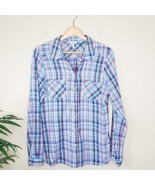 Joie | Soft Multicolor Plaid Button Down Shirt, size medium - £37.28 GBP