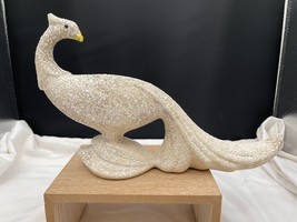 Maddux Pottery Bird Figurine Peacock Pheasant Decorative Splatter Textured Bird - £9.31 GBP