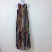 Sangria Womens Diaphanous Multi Color Maxi Dress Size 6 Lined Side Back Slits - £14.41 GBP