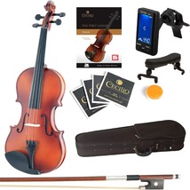 Mendini By Cecilio Violin For Kids &amp; Adults - 3/4 Mv300 Satin Antique Vi... - £78.29 GBP