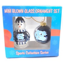 UNC Chapel Hill Sports Mini Blown Glass Sports Collectors Series Christmas Ornam - £6.85 GBP