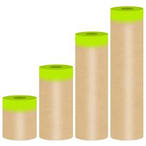 Hubaow Tape and Drape Masking Paper 18x50ft Pre-Taped Adhesive White 1 Pack - $77.15 MXN