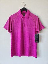 Nwt Lululemon PCLY/PUHL Pink Ltwt Metal Vent Tech Polo 2.0 Top Men&#39;s Xxl - £72.45 GBP