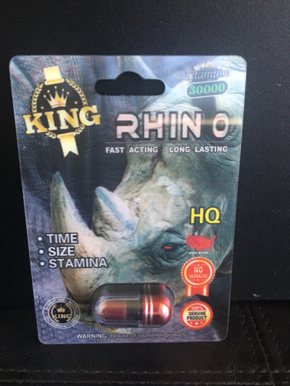 KING RHINO TITANIUM 30000 SUPER MALE ENHANCEMENT PILLS ( 5 PACK ) - $27.99