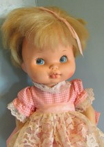 Vintage 1975 Mattel BABY Doll Tender Love w/ Outfit  13&quot; PINK DRESS - £16.07 GBP