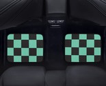 Checkered Black Green Anime Back Car Floor Mat (2 pcs) - $40.00