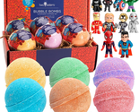 Superhero Bath Bombs for Kids with Surprise Toy Inside, 6 Pack Bubble Bo... - $50.14