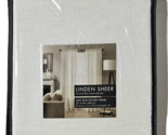 Linden Sheer Polyester Linen Blend One Rod Pocket Panel 52x84in White - £18.78 GBP