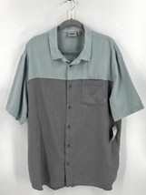 Vans Button Up Mens Shirt Size XXL Blue Gray Blocking Smith Cotton Colla... - $39.60