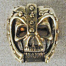 1 Deluxe Midieval Helmet Skull Warrior Silver Biker Ring BR73 Mens Jewelry Rings - £9.86 GBP