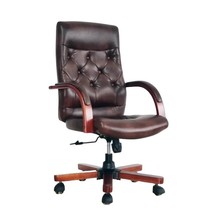 Big and Tall Executive Office Chair with Wood Legs Adjustable High Back Ergonomi - £553.14 GBP