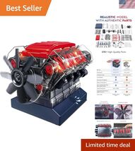 V8 Combustion Engine Model Kit That Runs - Build Your Own STEM Mini V8 M... - $118.79