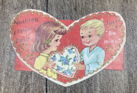 Vintage Valentine Nothing Flowery Dear 1970s - $5.99