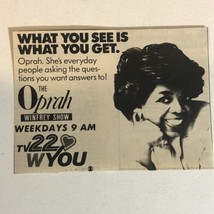 The Oprah Winfrey Show Tv Series Print Ad Advertisement Vintage TPA1 - £4.66 GBP
