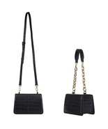 Ladies Casual Chain Hand/Shoulder Bag - Black - £53.44 GBP