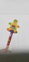 Lisa Frank Christmas Gingerbread Man Pencil with Eraser Retro 90s Vibe - $2.71