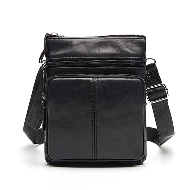 Small Messenger Crossbody Shoulder Men Bag Genuine Leather Handbag Cross Body Ma - £25.07 GBP