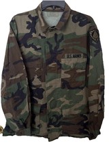 US Army Combat Jacket Mens Camo Woodland Hot Weather Military Coat Mediu... - $24.74