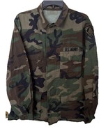 US Army Combat Jacket Mens Camo Woodland Hot Weather Military Coat Mediu... - $33.69 CAD