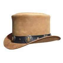 Steampunk Biker Leather Top Hat - $275.00