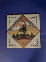 “End of the Trail” Sand Painting by C Todacheeny Navajo Four Corners Utah - £10.80 GBP