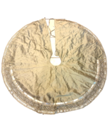 Trimsetter Dillard&#39;s GOLD Beads Shimmering Luxury 58&quot; Christmas Tree Skirt - $14.85