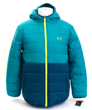 Under Armour Storm Reversible Teal Zip Front Hooded Jacket Youth Boy&#39;s X... - $109.88