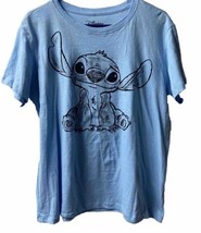 Disney Lilo and Stitch Girls Size XL Blue Crew Neck T Shirt Graphic Print - $9.55