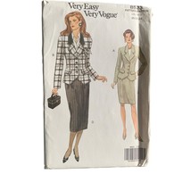 Vogue Sewing Pattern 8523 Womens Blazer Skirt Set Size 20-24 uncut - $10.67