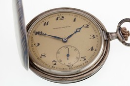 Tavannes Double Hunter 800 Silver Pocket Watch 15j Swiss - $246.51