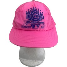 Vintage 1990 Chicago Cubs Baseball Hat All Star Game Workout Day Pink Ga... - £18.48 GBP