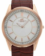 NEW Adee Kaye AK2219-MRG Mens Dark Red Leather &amp; Stainless Steel Case Watch - £33.37 GBP