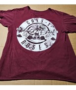 Guns N Roses 2009 Maroon T-Shirt Distressed Cut-Out Neck Unisex Medium Read - €9,36 EUR