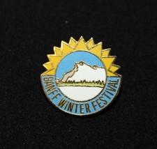 BANFF WINTER FESTIVAL CANADIAN ROCKIES SKI PIN BADGE/MOUNTAINS/LAPEL/HAT - £3.85 GBP