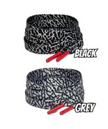 Elephant Print Flat Shoelaces w/ Red Metal Aglets Tips for Air AJ Jordan... - $164.45 MXN