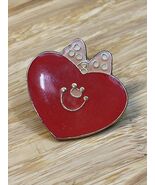 Vintage Klein International Heart with Bow Lapel Pin Pinback KG JD - $11.88