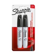 Sharpie Permanent Markers, Chisel Tip, Black, 2 Count - $6.39