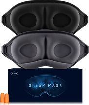 3D Sleep Mask For Men &amp; Women For Sleeping Blindfold Travel Accessories 2packs - £12.78 GBP