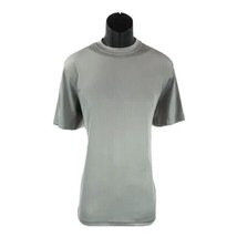 Log-in Uomo Dressy T-Shirt Gray for Men Crew Neck Ribbed Corded Size 4XL - £27.53 GBP