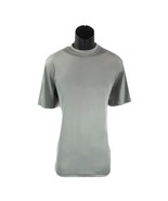 Log-in Uomo Dressy T-Shirt Gray for Men Crew Neck Ribbed Corded Size 4XL - £27.43 GBP