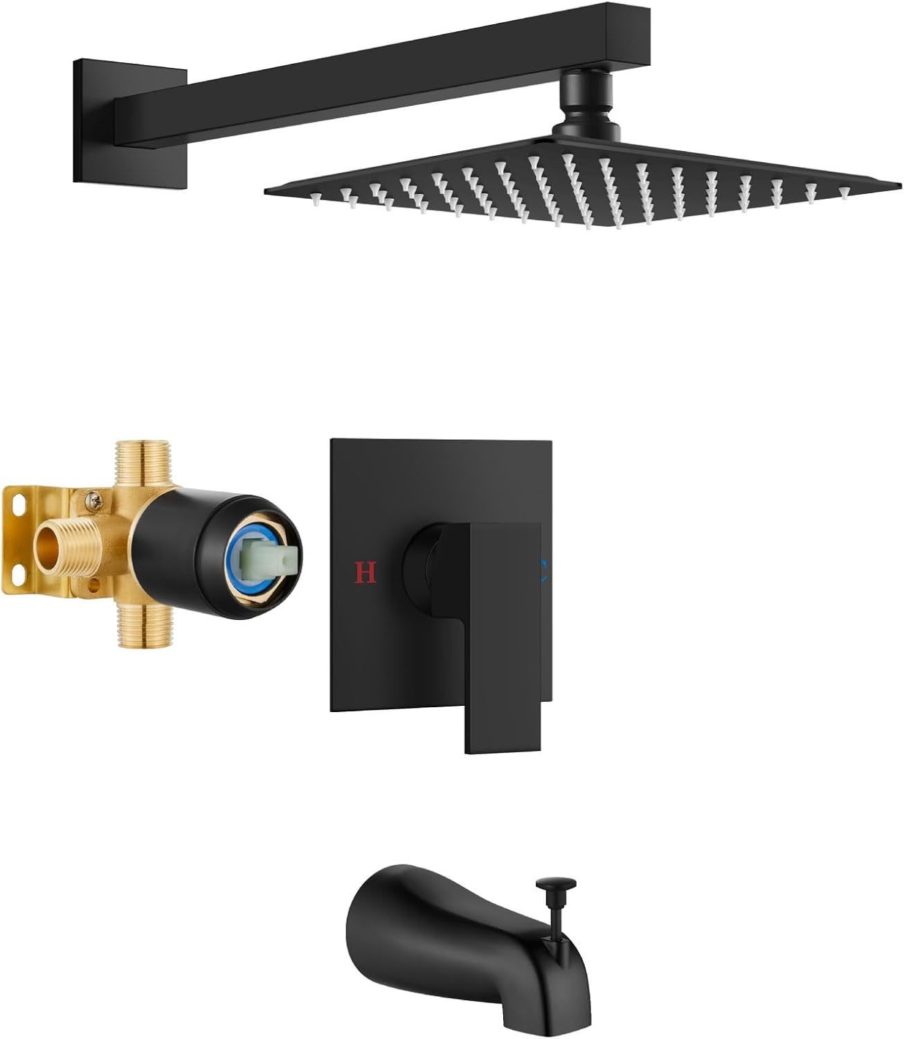 Airuida Bathtub Shower Faucet Set With Tub Spout Faucet Kit And 8 Inch S... - $109.99