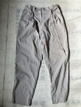 Ann Taylor Loft Linen look Pants Wide Leg Sz Medium Elastic Paper bag waist - £25.57 GBP