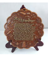 Vintage Sirocco Plaque My Kitchen Prayer Faux Wood 10.25&quot; Round Wall Plaque - $219.76 MXN